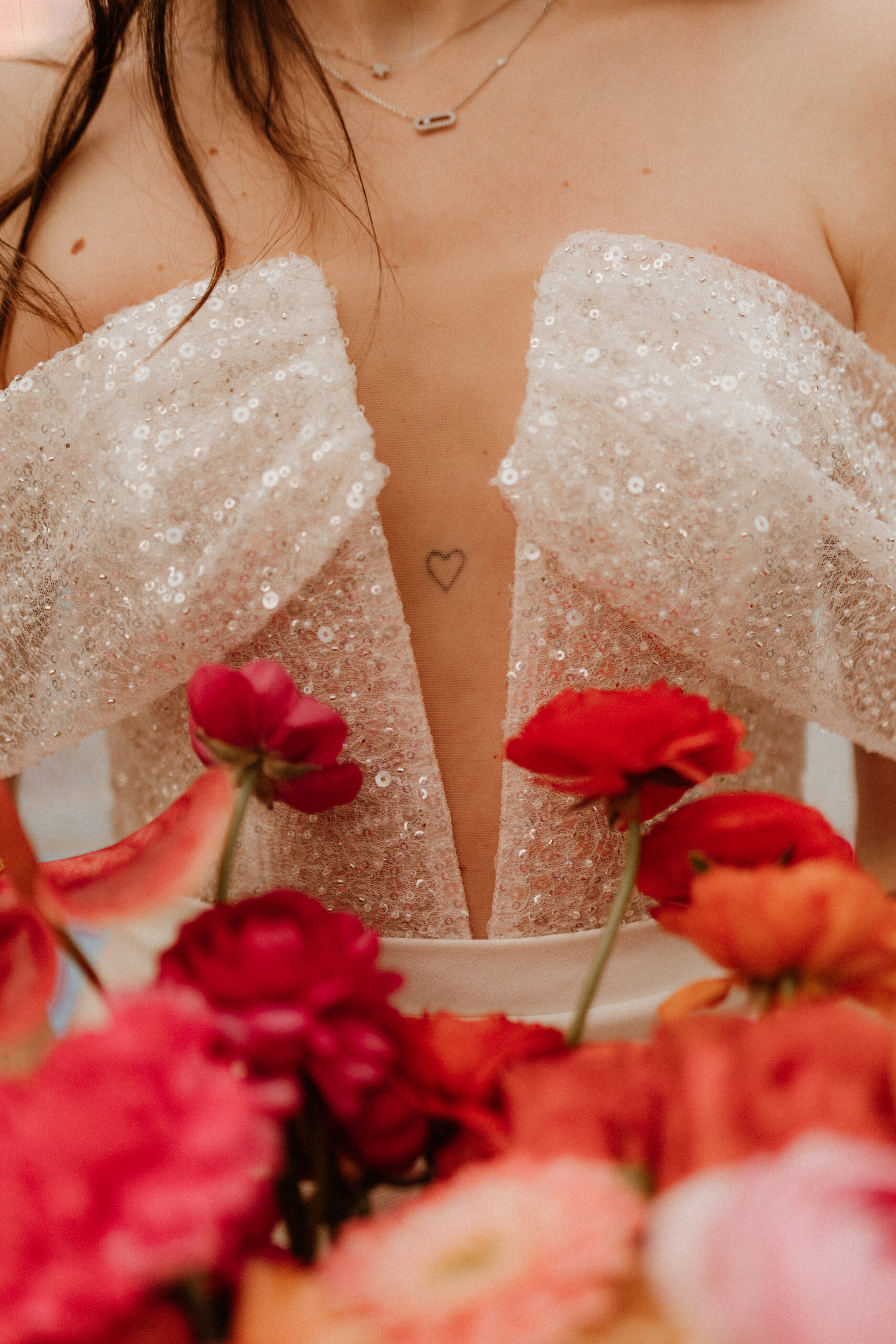 bouquet et robe de mariée